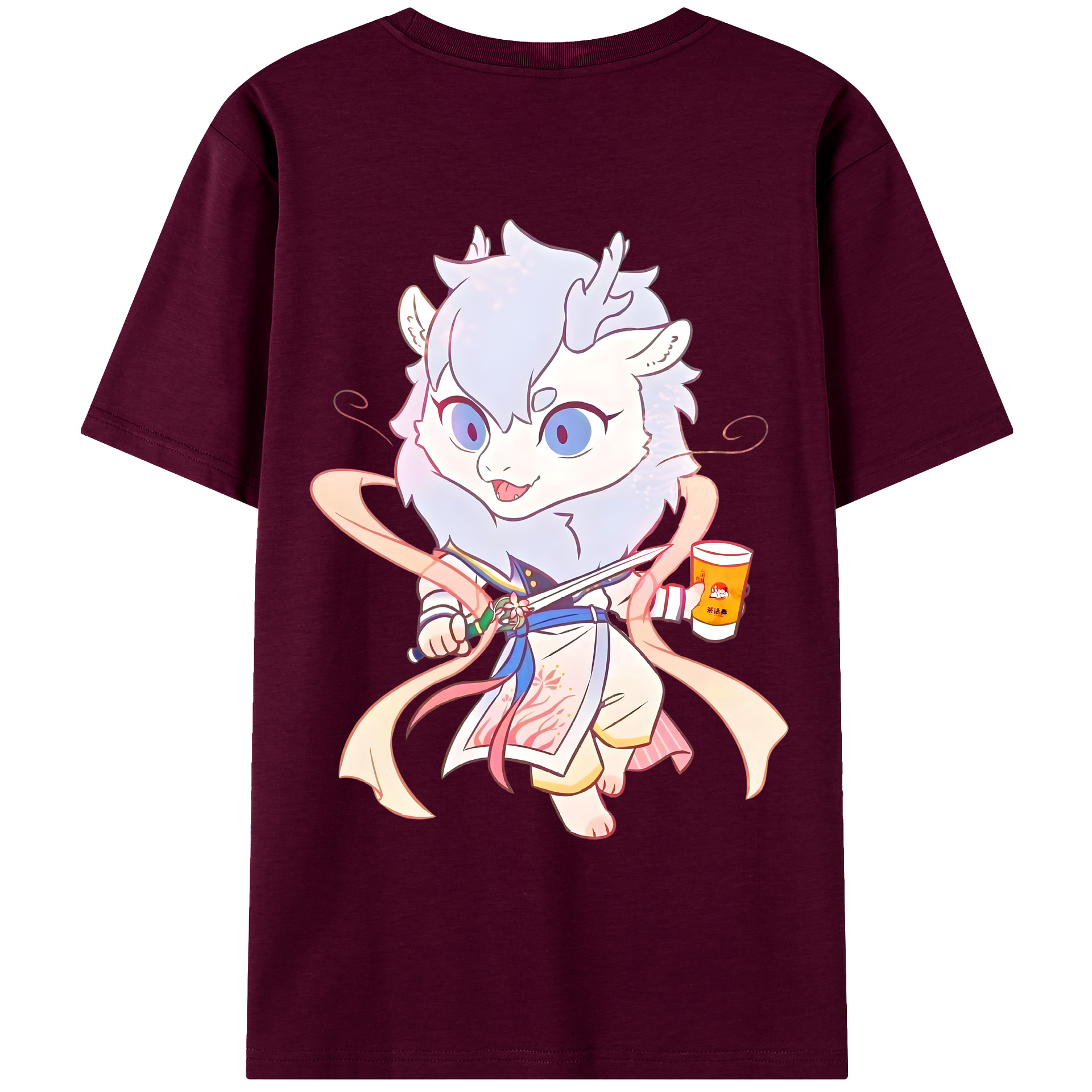 （画像用） Ne Zha 2 ナタ 魔童の大暴れ レディース半袖Tシャツ(バックプリント)